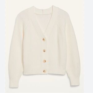Old Navy Brushed Shaker-Stitch Cardigan Sweater in Crème De La Crème, Size XS